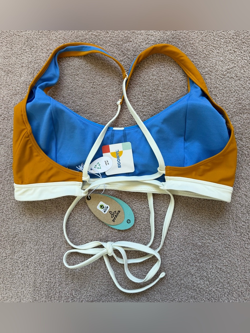 prAna - SWIM SET - TULUM TOP CLEAR SKY COLORBLOCK / ATALIA BOTTOM DEEP SOLSTICE - Picture 8 of 11
